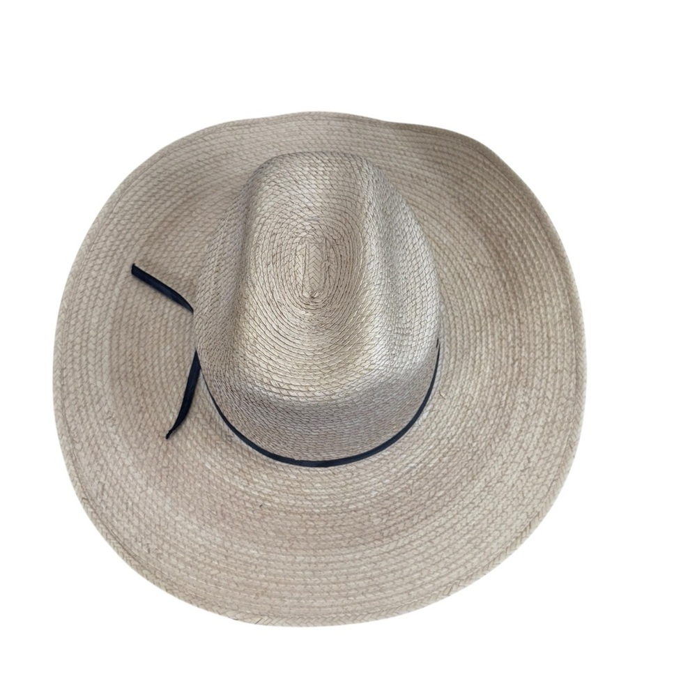 Cavender’s .Tan Wide-Brimmed Hat with Textural Straw Weave